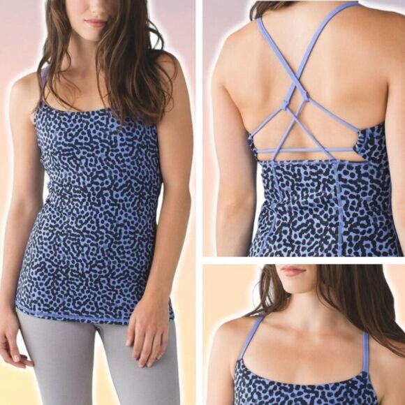 LULULEMON Dancing Warrior Tank 6 Ace Spot Lullaby Black - Picture 1 of 6